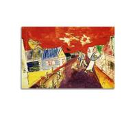The Dead Man by Marc Chagall Painting Art Poster Wall Art Scroll Canvas Picture Living Room Decor Home 16x24inch(40x60cm)