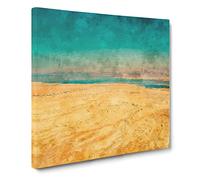 The Dead Sea in Israel Canvas Print | Gallery Wrapped 30mm Frame Wall Art | 14x14 inches | Ready to Hang | Abstract Seascape Picture | Living Room Bedroom Lounge Office