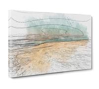 The Dead Sea In Israel Canvas Print | Gallery Wrapped 30mm Frame Wall Art | 20x14 inches | Ready to Hang | Abstract Seascape Picture | Living Room Bedroom Lounge Office