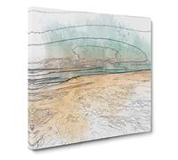 The Dead Sea in Israel Canvas Print | Gallery Wrapped 30mm Frame Wall Art | 20x20 inches | Ready to Hang | Abstract Seascape Picture | Living Room Bedroom Lounge Office