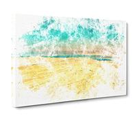 The Dead Sea In Israel Watercolour Canvas Print | Gallery Wrapped 30mm Frame Wall Art | 24x16 inches | Ready to Hang | Coastal Seascape Picture | Living Room Bedroom Lounge Office