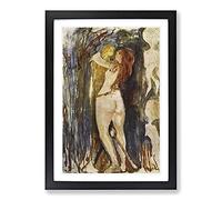 The Death and The Young Girl by Edvard Munch Framed Print | A2 Black Framed Wall Art | Ready to Hang | Modern Nature Picture | Living Room Bedroom Lounge Office