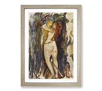 The Death and The Young Girl by Edvard Munch Framed Print | A2 Oak Framed Wall Art | Ready to Hang | Modern Nature Picture | Living Room Bedroom Lounge Office