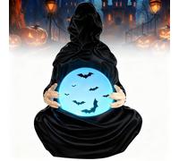 The Death God'S Crystal Ball, Led Light Grim Reaper Water Globe Halloween Decor, Death God Crystal Ball, Halloween Grim Reaper Snow Globe For Magical Vibes, Table Decor For Horror Home Party