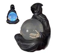 The Death God's Crystal Ball, LED Light Grim Reaper Water Globe Halloween Decor, Halloween Decor Grim Reaper, Mysterious Wizard Crystal Ball Ornament, Snow Globe for Home Party