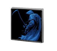 The Death in Blue Robes Square Metal Brooches 1 Inch Memorial Badges Exquisite Decorations Pins for Clothing