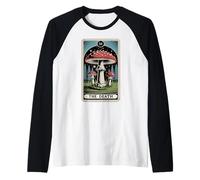 The Death Tarot Card Amanita Muscaria Fly Agaric Mushroom Raglan Baseball Tee