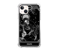 The Death Tarot Card Skull Black Case for iPhone 13, Trippy Psychedelic Aesthetic Tarot Card Cool Skeleton Case for Girls Boys Women Men, Trendy TPU Bumper Cover for iPhone 13