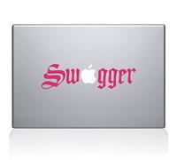 The Decal Guru 0116-MAC-13X-BG Swagger Vinyl Sticker, 13" Macbook Pro (2016 & newer), Pink
