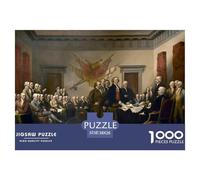 The Declaration of Independence Wooden Jigsaw Puzzle Waterproof 1000 Piece Puzzles for Adults Fun Home Decoration