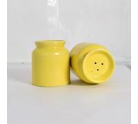 The Decor Lane Handmade Ceramic Salt Pepper Set for Dining Table & Kitchen Ceramic Salt and Pepper Shakers Set Dispenser Set (60 ML) (Yellow)