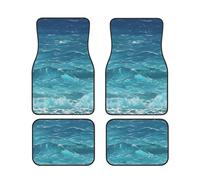The deep Blue sea Car Foot Mat Set of 4 Pieces Waterproof Neoprene Non Slip Grip All Weather Trim to Fit Protection