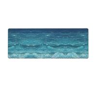 The deep Blue sea Mouse Pad 11.8x31.5 in. Non-Slip Base for RGB Keyboard, Mouse and Laptop, Suitable for Gaming and Office.