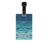 The deep Blue sea Printed PVC Luggage Tag Travel Anti Lost ID Label Personal Info Tag for Backpack and Suitcase