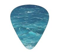 The deep blue sea Stylish and durable guitar picks, three types of thin, medium and heavy guitar picks (12 pieces), suitable for guitar, bass, electric guitar, ukulele,