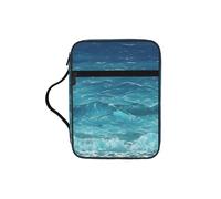 The deep Blue sea Water-Resistant Bible Tote Bag with Pocket, Large Journal Cover Case for Church Travel