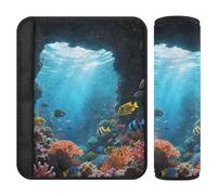 The Deep Blue Seabed Seatbelt Shoulder Strap pad,Stop seat Belt Cutting into Neck,car seat Belt Covers for SUV Auto Bag forro para cinturon de seguridad 2 pcs