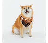 The deep-Eyed Leopard Dog Bandanas - Adjustable Pet Scarf, for Small to Large Dog Puppy Cat, Black