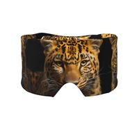 The deep-Eyed Leopard Double-Sided Printed Eye mask, Soft and Light-Blocking, Suitable for Travel and Home