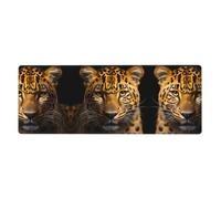 The deep-Eyed Leopard Extra-Large Keyboard and Mouse pad (12x31.5 inches), Suitable for Computers, Game Consoles, etc., Suitable for Both Office and Study, improving Efficiency and Comfort!