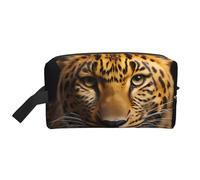 The deep-Eyed Leopard Large Capacity Toiletry Bag, Lightweight Travel Wash Bag with Padding, for Men Women
