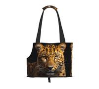 The deep-eyed leopard Print Cat Dog Purse Carrier for Small Dogs Up to 7 lbs, Fashion Women's Soft-Sided Pet Carrier Tote