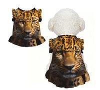 The deep-eyed leopard Ruffle Dog Dress Frilly Sleeveless Breathable Summer Party for Small Dogs Cats XL