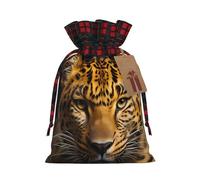 The deep-eyed leopard Two Color Drawstring Gift Bag S Beautiful Convenient Suitable For Christmas Birthdays