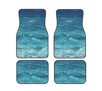 The Deep Ocean Print Car Floor Mats Set of 4 Pieces Universal Car Front Rear Floor Foot Mat Heavy Duty All Weather Protection Auto Floor Carpets Full Set Car Foot Pad