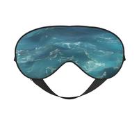 The Deep Ocean Prints Double-Sided Eye Mask Adjustable Design Light-Blocking and Breathable Suitable for Rest and Travel.