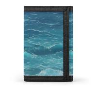 The Deep Ocean Wallet,Credit Card Holder,Three-fold Wallet for Passport Covers, Purse Passport Bag for Men Women