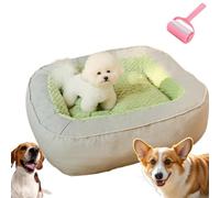 The Deep Sleep Den,Washable Anti-Slip Soft Plush Square Dog Beds,Removable Warm Comfortable Calming Pets Bed for All Seasons,Sleeping Mat for Cats and Dogs to Rest and Sleeps