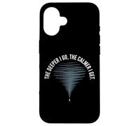 The Deeper I Go The Calmer I Get Scuba Diver Case for iPhone 16