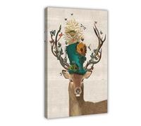 The Deer in The Fairyland Canvas Poster Bedroom Decor Landscape Office Room Decor Gift 20x30inch(50x75cm)