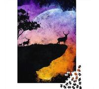 The Deer With Moon 1000 Pieces Puzzles Paper Puzzle for Teenager Funny Jigsaw Puzzles 1000pcs (38x26cm)