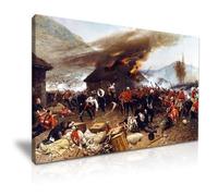 The Defence of Rorke's Drift 1879 War Painting Fine Art Poster Print Canvas Best Gift For Modern Family Home Office Hotel Decoration (S: 46cm X 31cm)
