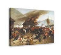 The Defence of Rorke's Drift Painting by Alphonse De Neuville Poster Bedroom Canvas Decor Print Wall Art Office Room Aesthetic Decor Gift Frame 12x18i