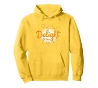 The Delight Of Your Life: Sunny Positive Affirmation Pullover Hoodie, Adult Unisex, Lemon, M