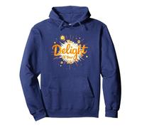 The Delight Of Your Life: Sunny Positive Affirmation Pullover Hoodie, Adult Unisex, Navy, L