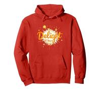 The Delight Of Your Life: Sunny Positive Affirmation Pullover Hoodie, Adult Unisex, Red, XL