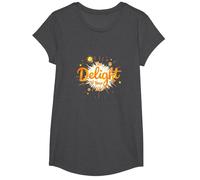 The Delight of Your Life: Sunny Positive Affirmation T-Shirt, Girls, Dark Heather Grey, XS
