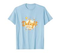 The Delight of Your Life: Sunny Positive Affirmation T-Shirt, Men, Baby Blue, XL