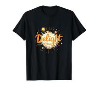 The Delight of Your Life: Sunny Positive Affirmation T-Shirt, Men, Black, L