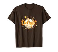 The Delight of Your Life: Sunny Positive Affirmation T-Shirt, Men, Brown, XXL