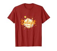 The Delight of Your Life: Sunny Positive Affirmation T-Shirt, Men, Cranberry, 3XL