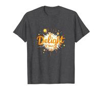 The Delight of Your Life: Sunny Positive Affirmation T-Shirt, Men, Dark Heather Grey, M