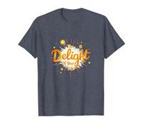 The Delight of Your Life: Sunny Positive Affirmation T-Shirt, Men, Heather Blue, 4XL