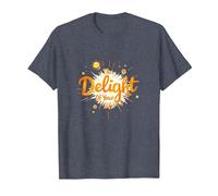 The Delight of Your Life: Sunny Positive Affirmation T-Shirt, Men, Heather Blue, M