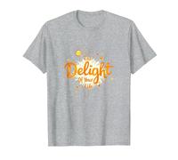 The Delight of Your Life: Sunny Positive Affirmation T-Shirt, Men, Heather Grey, S