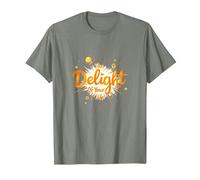 The Delight of Your Life: Sunny Positive Affirmation T-Shirt, Men, Olive Heather, XXL